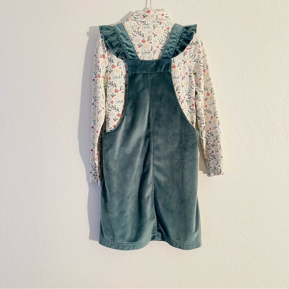 Tahari Velvet Overall Dress with White Top Set - Picture 3 of 8